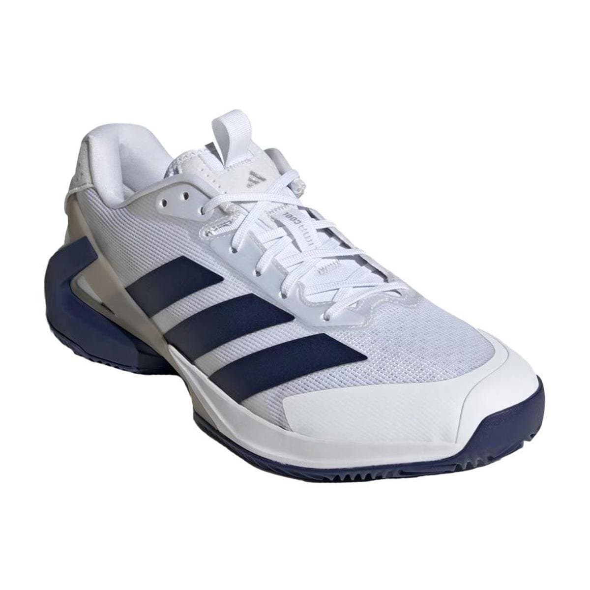 Tênis Adidas Adizero Ubersonic 5 Clay Branco e Azul Masculino - Branco+Azul - Foto 2