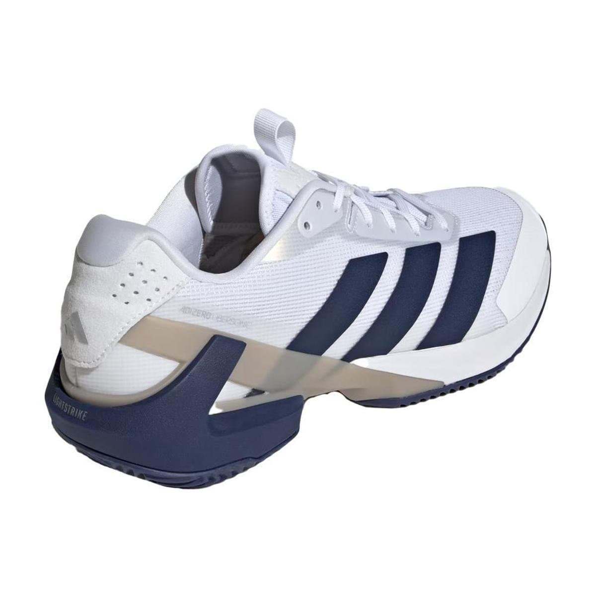 Tênis Adidas Adizero Ubersonic 5 Clay Branco e Azul Masculino - Branco+Azul - Foto 3