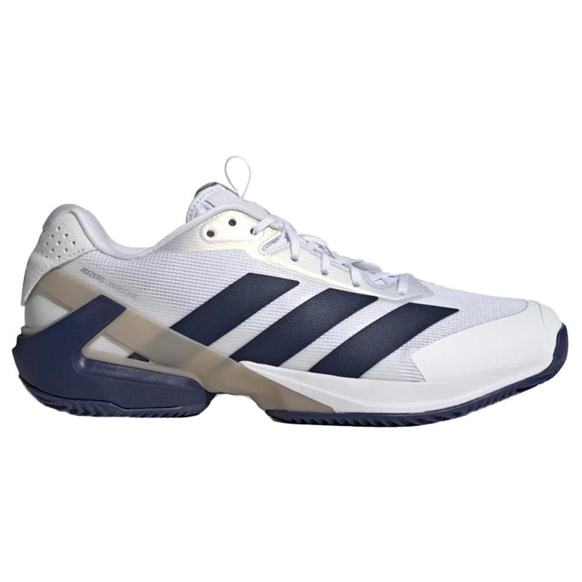 Tênis Adidas Adizero Ubersonic 5 Clay Branco e Azul Masculino - Branco+Azul