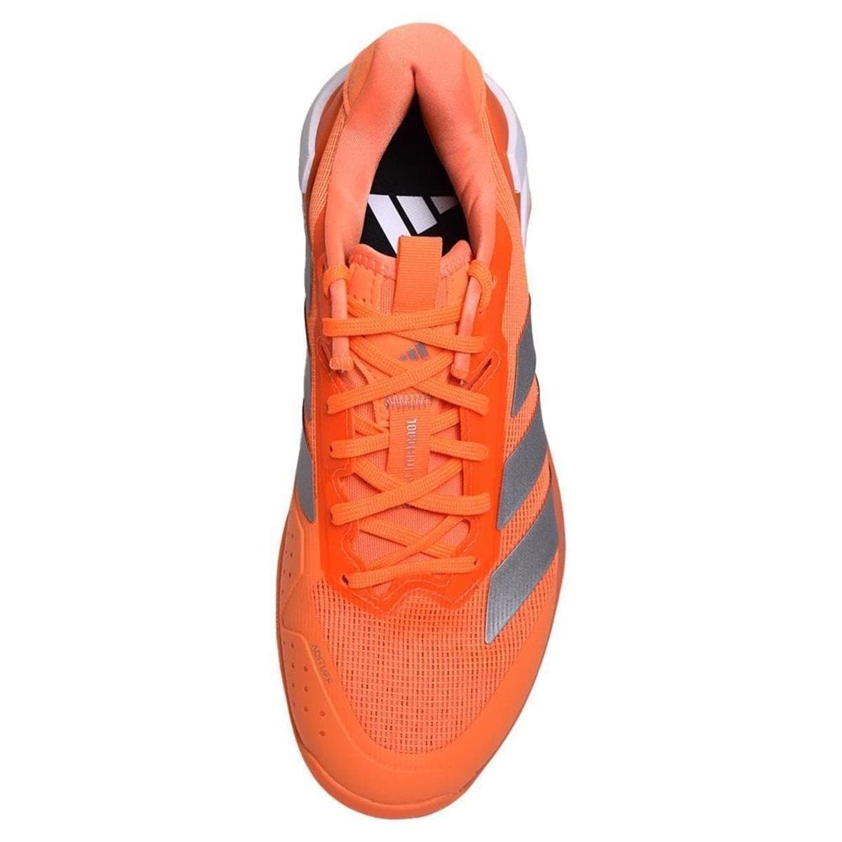 Tênis Adidas Adizero Ubersonic 5 Laranja e Prata Masculino - Laranja - Foto 2