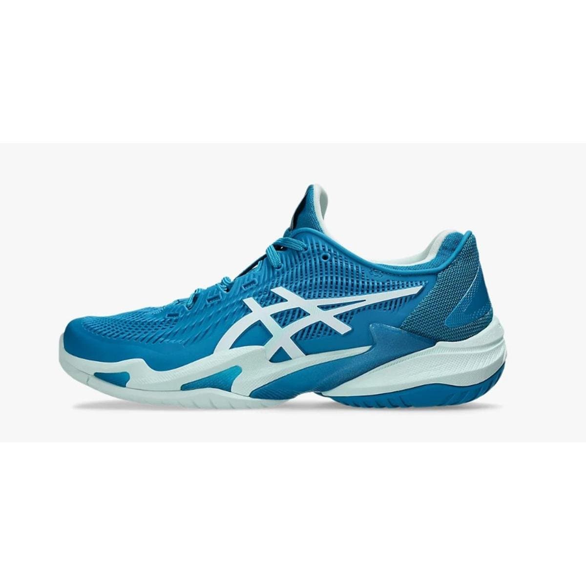 Tênis Asics Court Ff 3 Feminino Azul E Branco - Azul+Branco - Foto 2