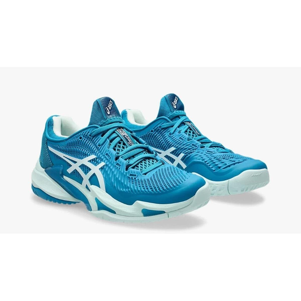 Tênis Asics Court Ff 3 Feminino Azul E Branco - Azul+Branco - Foto 3