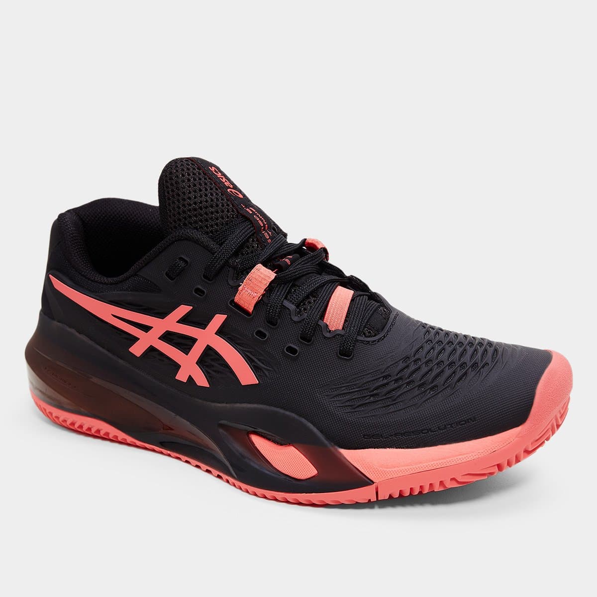 Tênis Asics Gel Resolution Feminino - Preto+Rosa - Foto 2