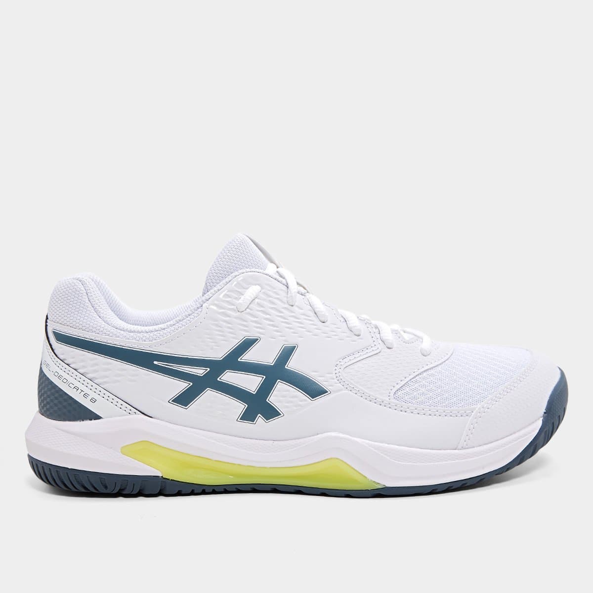 Tênis Asics Gel-Dedicate 8 Masculino - Branco+Cinza