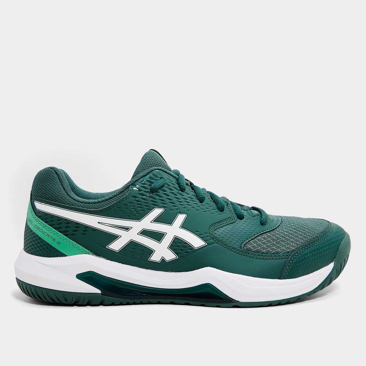 Tênis Asics Gel-Dedicate 8 Masculino - Verde+Branco