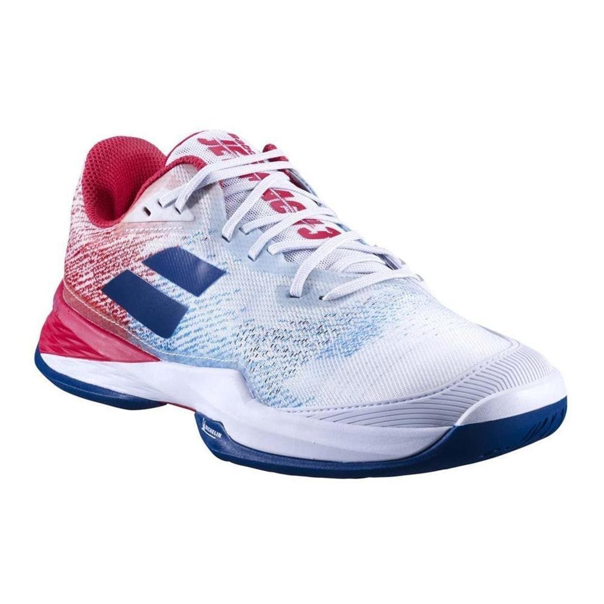 Tênis Babolat Jet Mach 3 All Court Branco e Azul Masculino - Branco - Foto 2
