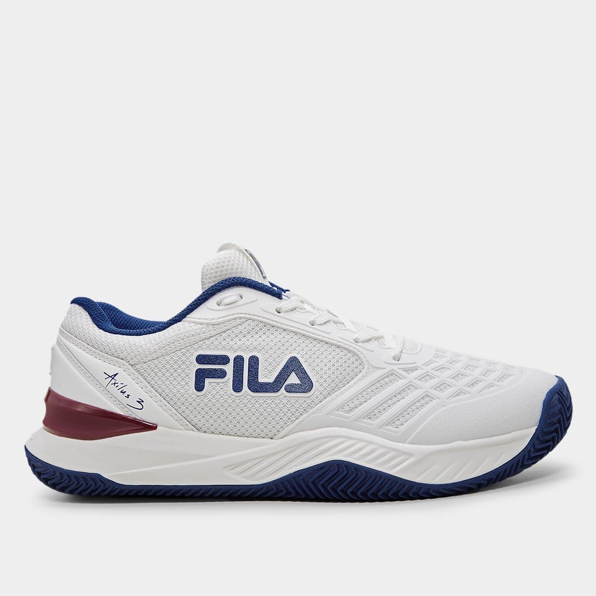 Tênis Fila Axilus 3 CC Unissex - Branco+Marinho