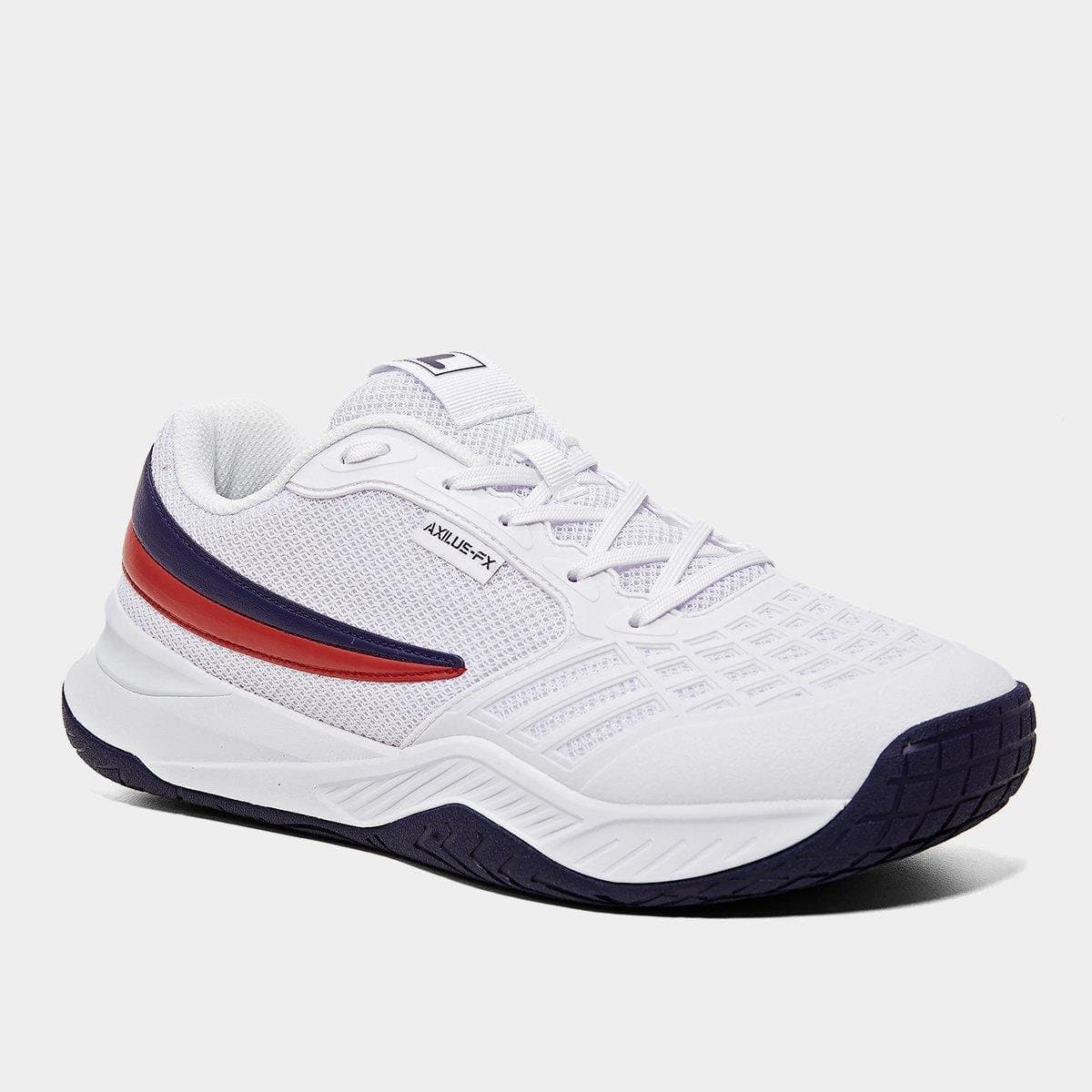 Tênis Fila Axilus Fx Masculino - Branco+Azul - Foto 2