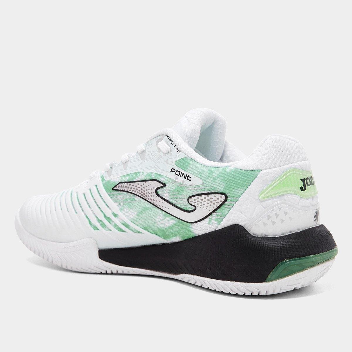 Tênis Joma Point All Court Masculino - Branco+Verde - Foto 3