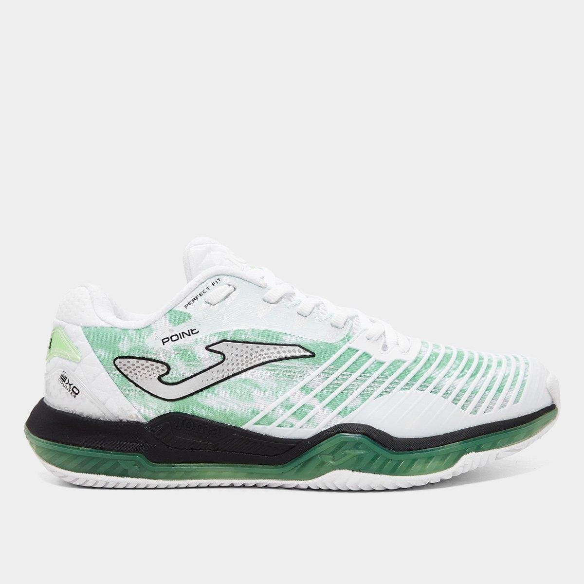 Tênis Joma Point All Court Masculino - Branco+Verde