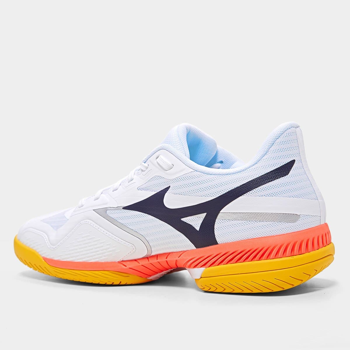 Tênis Mizuno Wave Exceed Court AC Unissex - Branco+Laranja - Foto 3