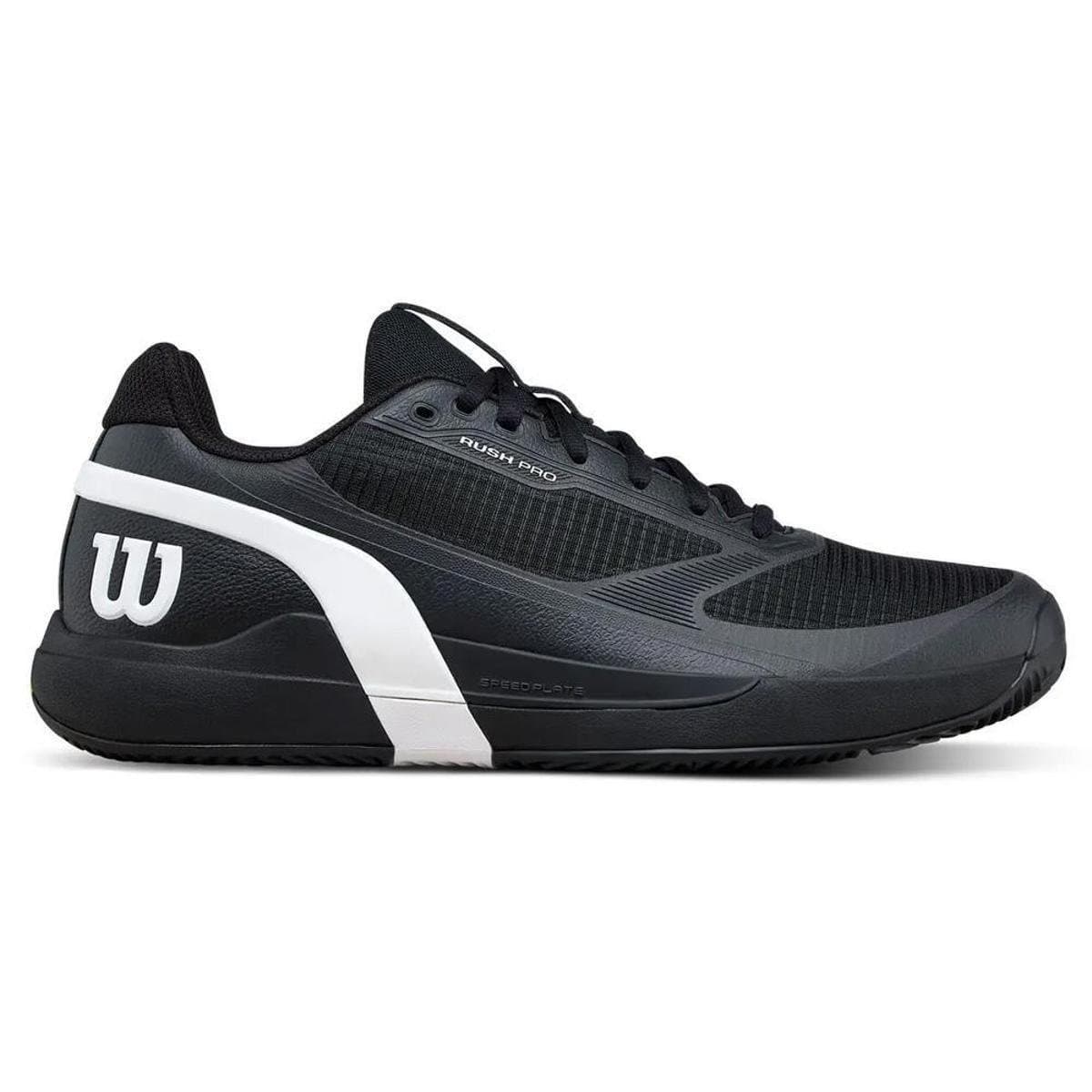 Tênis Wilson Rush Pro 5 Clay Preto e Branco Masculino - Preto+Branco